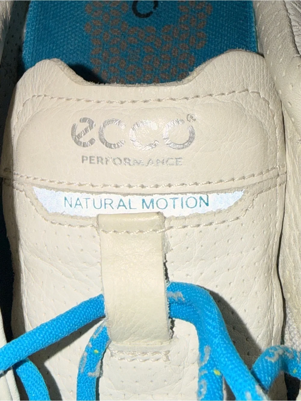 Ecco Biom Natural Motion Shoe 39 8/8.5 US Leather Athletic White Black Gray EUC